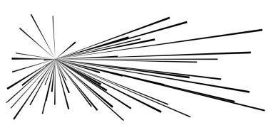 Dinamik, eksantrik dinamik çizgi roman patlaması, aksiyon çizgileri. Patlama, ışıltı, kıvılcım. Radyal, yayılan çizgiler hisse senedi vektör çizimleri, klip- sanat grafikleri.