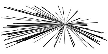 Dinamik, eksantrik dinamik çizgi roman patlaması, aksiyon çizgileri. Patlama, ışıltı, kıvılcım. Radyal, yayılan çizgiler hisse senedi vektör çizimleri, klip- sanat grafikleri.