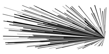 Dinamik, eksantrik dinamik çizgi roman patlaması, aksiyon çizgileri. Patlama, ışıltı, kıvılcım. Radyal, yayılan çizgiler hisse senedi vektör çizimleri, klip- sanat grafikleri.