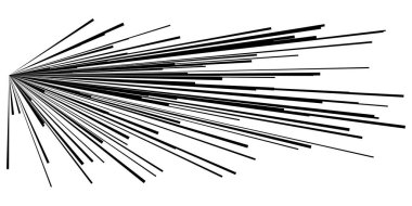 Dinamik, eksantrik dinamik çizgi roman patlaması, aksiyon çizgileri. Patlama, ışıltı, kıvılcım. Radyal, yayılan çizgiler hisse senedi vektör çizimleri, klip- sanat grafikleri.