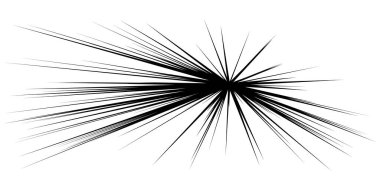 Dinamik, eksantrik dinamik çizgi roman patlaması, aksiyon çizgileri. Patlama, ışıltı, kıvılcım. Radyal, yayılan çizgiler hisse senedi vektör çizimleri, klip- sanat grafikleri.