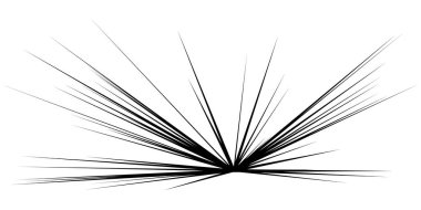 Dinamik, eksantrik dinamik çizgi roman patlaması, aksiyon çizgileri. Patlama, ışıltı, kıvılcım. Radyal, yayılan çizgiler hisse senedi vektör çizimleri, klip- sanat grafikleri.