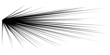Dinamik, eksantrik dinamik çizgi roman patlaması, aksiyon çizgileri. Patlama, ışıltı, kıvılcım. Radyal, yayılan çizgiler hisse senedi vektör çizimleri, klip- sanat grafikleri.