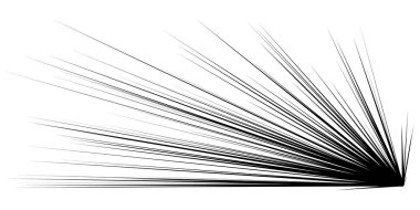 Dinamik, eksantrik dinamik çizgi roman patlaması, aksiyon çizgileri. Patlama, ışıltı, kıvılcım. Radyal, yayılan çizgiler hisse senedi vektör çizimleri, klip- sanat grafikleri.