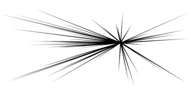 Dinamik, eksantrik dinamik çizgi roman patlaması, aksiyon çizgileri. Patlama, ışıltı, kıvılcım. Radyal, yayılan çizgiler hisse senedi vektör çizimleri, klip- sanat grafikleri.