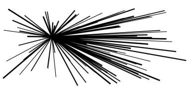 Dinamik, eksantrik dinamik çizgi roman patlaması, aksiyon çizgileri. Patlama, ışıltı, kıvılcım. Radyal, yayılan çizgiler hisse senedi vektör çizimleri, klip- sanat grafikleri.