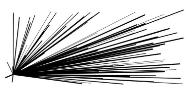 Dinamik, eksantrik dinamik çizgi roman patlaması, aksiyon çizgileri. Patlama, ışıltı, kıvılcım. Radyal, yayılan çizgiler hisse senedi vektör çizimleri, klip- sanat grafikleri.