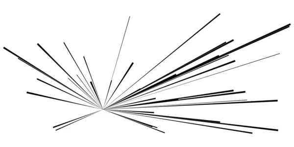Dinâmica Dinâmica Excêntrica Explosão Cômica Linhas Trilha Ação Explosão Brilho — Vetor de Stock