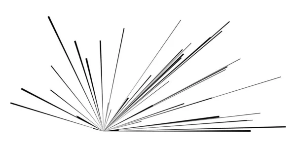 Dinâmica Dinâmica Excêntrica Explosão Cômica Linhas Trilha Ação Explosão Brilho — Vetor de Stock