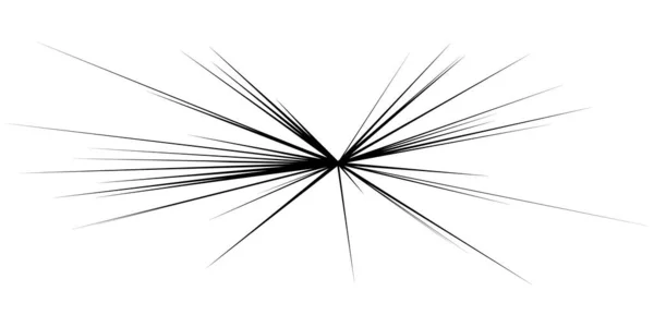 ダイナミック 偏心動的コミックバースト アクショントレイルライン 火花要素 放射線 放射線株のベクトル図 クリップアートグラフィック — ストックベクタ