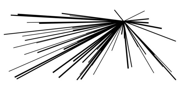 Dynamique Excentrique Éclatement Dynamique Comique Lignes Piste Action Explosion Éclat — Image vectorielle