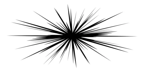 Dynamique Excentrique Éclatement Dynamique Comique Lignes Piste Action Explosion Éclat — Image vectorielle