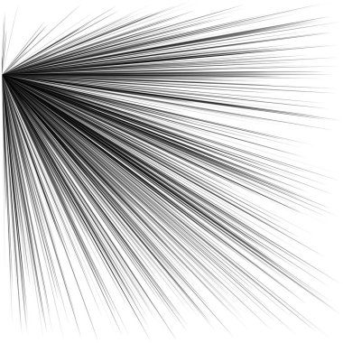 Radyal, yayılan dinamik ışınlar, ışınlama hatları. Yıldız patlaması, güneş patlaması elementi. Parlatıcı, ışıltı efekti. Parıltı, parıltı, parıltı, parıltı tasarımı
