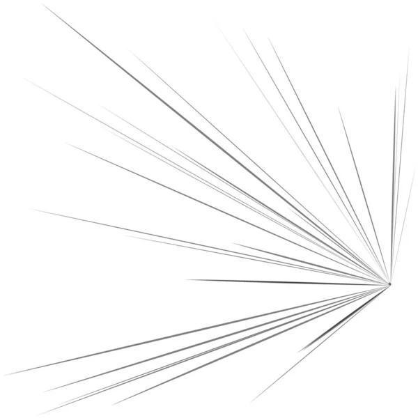 Radial Irradiando Raios Dinâmicos Vigas Linhas Starburst Elemento Sunburst Brilho — Vetor de Stock