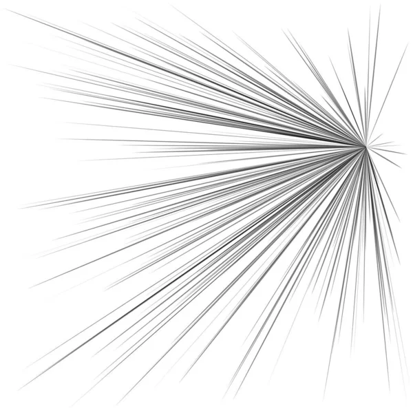 辐射的动态射线 光束线 爆裂元素 光泽效果 光彩夺目 闪闪发光 耀眼的设计 — 图库矢量图片