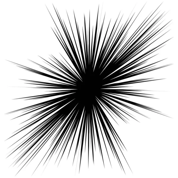 Radial Radiating Dynamic Rays Beams Lines Starburst Sunburst Element Gloss — Stock Vector