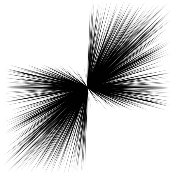 Rayos Dinámicos Radiales Radiantes Líneas Rayos Explosión Estelar Elemento Explosión — Archivo Imágenes Vectoriales