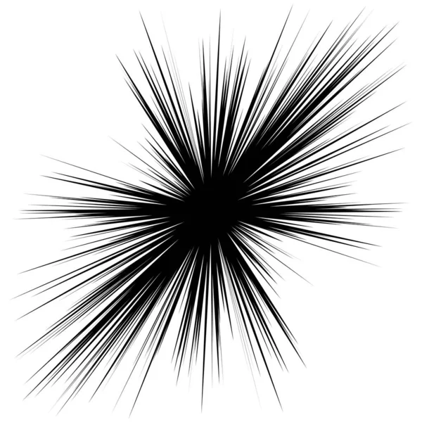 Radial Irradiando Raios Dinâmicos Vigas Linhas Starburst Elemento Sunburst Brilho —  Vetores de Stock