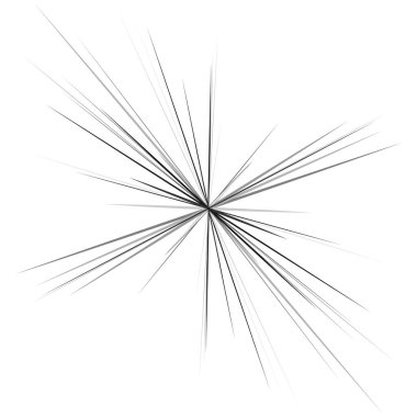 Radyal, yayılan dinamik ışınlar, ışınlama hatları. Yıldız patlaması, güneş patlaması elementi. Parlatıcı, ışıltı efekti. Parıltı, parıltı, parıltı, parıltı tasarımı