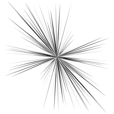 Radyal, yayılan dinamik ışınlar, ışınlama hatları. Yıldız patlaması, güneş patlaması elementi. Parlatıcı, ışıltı efekti. Parıltı, parıltı, parıltı, parıltı tasarımı