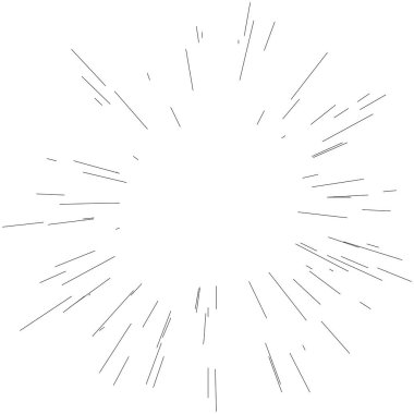 Radyal, yayılan dinamik ışınlar, ışınlama hatları. Yıldız patlaması, güneş patlaması elementi. Parlatıcı, ışıltı efekti. Parıltı, parıltı, parıltı, parıltı tasarımı
