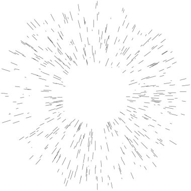 Radyal, yayılan dinamik ışınlar, ışınlama hatları. Yıldız patlaması, güneş patlaması elementi. Parlatıcı, ışıltı efekti. Parıltı, parıltı, parıltı, parıltı tasarımı