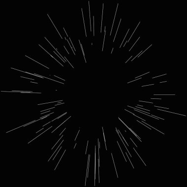 Radyal, yayılan dinamik ışınlar, ışınlama hatları. Yıldız patlaması, güneş patlaması elementi. Parlatıcı, ışıltı efekti. Parıltı, parıltı, parıltı, parıltı tasarımı