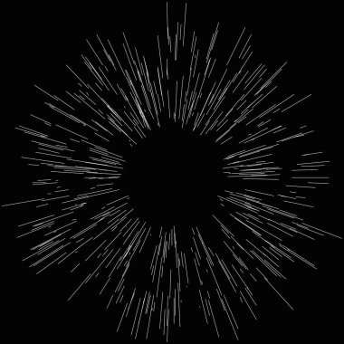 Radyal, yayılan dinamik ışınlar, ışınlama hatları. Yıldız patlaması, güneş patlaması elementi. Parlatıcı, ışıltı efekti. Parıltı, parıltı, parıltı, parıltı tasarımı