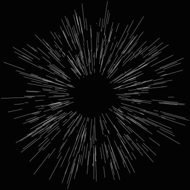 Radyal, yayılan dinamik ışınlar, ışınlama hatları. Yıldız patlaması, güneş patlaması elementi. Parlatıcı, ışıltı efekti. Parıltı, parıltı, parıltı, parıltı tasarımı