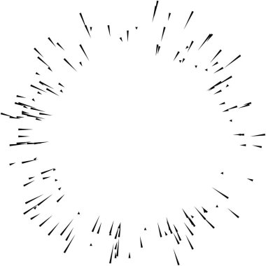 Radyal, yayılan dinamik ışınlar, ışınlama hatları. Yıldız patlaması, güneş patlaması elementi. Parlatıcı, ışıltı efekti. Parıltı, parıltı, parıltı, parıltı tasarımı
