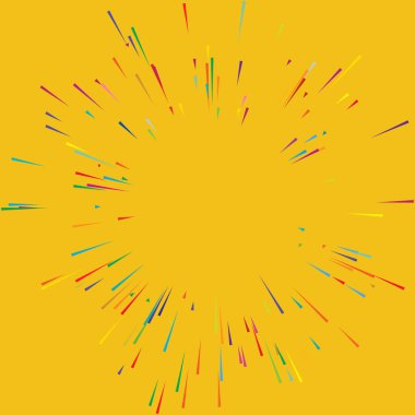 Radyal, yayılan dinamik ışınlar, ışınlama hatları. Yıldız patlaması, güneş patlaması elementi. Parlatıcı, ışıltı efekti. Parıltı, parıltı, parıltı, parıltı tasarımı