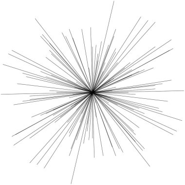 Radyal, yayılan dinamik ışınlar, ışınlama hatları. Yıldız patlaması, güneş patlaması elementi. Parlatıcı, ışıltı efekti. Parıltı, parıltı, parıltı, parıltı tasarımı