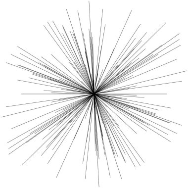 Radyal, yayılan dinamik ışınlar, ışınlama hatları. Yıldız patlaması, güneş patlaması elementi. Parlatıcı, ışıltı efekti. Parıltı, parıltı, parıltı, parıltı tasarımı
