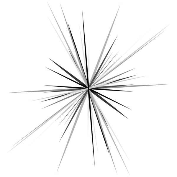 Радиальные, излучающие динамические лучи, линии лучей. Звездные вспышки, солнечные вспышки. Блеск, блеск. Gleam, glitter, glint, glare design