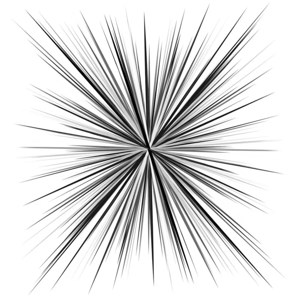 Radial Irradiando Raios Dinâmicos Vigas Linhas Starburst Elemento Sunburst Brilho —  Vetores de Stock