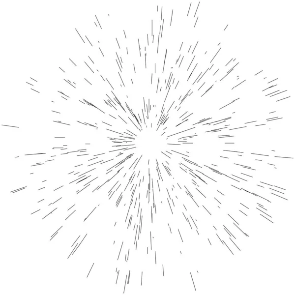 Radiaal Straalt Dynamische Stralen Uit Straalt Lijnen Sterrensprong Zonnestraal Element — Stockvector