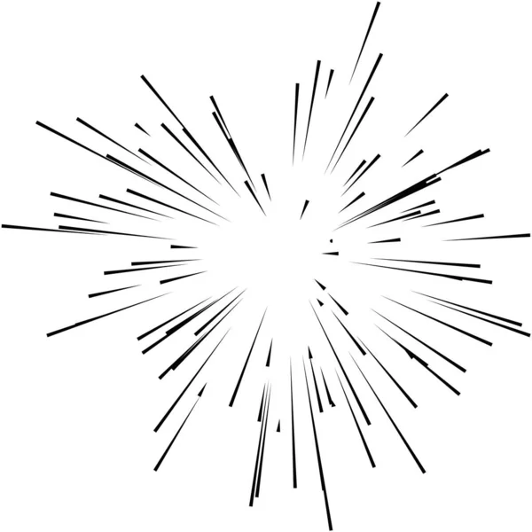 Radial Radiating Dynamic Rays Beams Lines Starburst Sunburst Element Gloss — Stock Vector