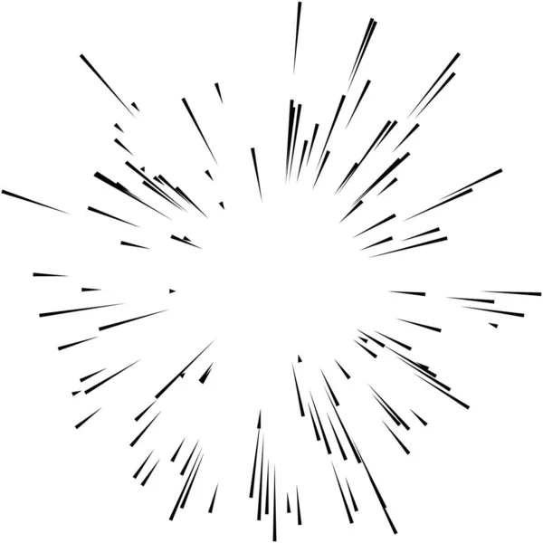 Radial Radiating Dynamic Rays Beams Lines Starburst Sunburst Element Gloss — Stock Vector