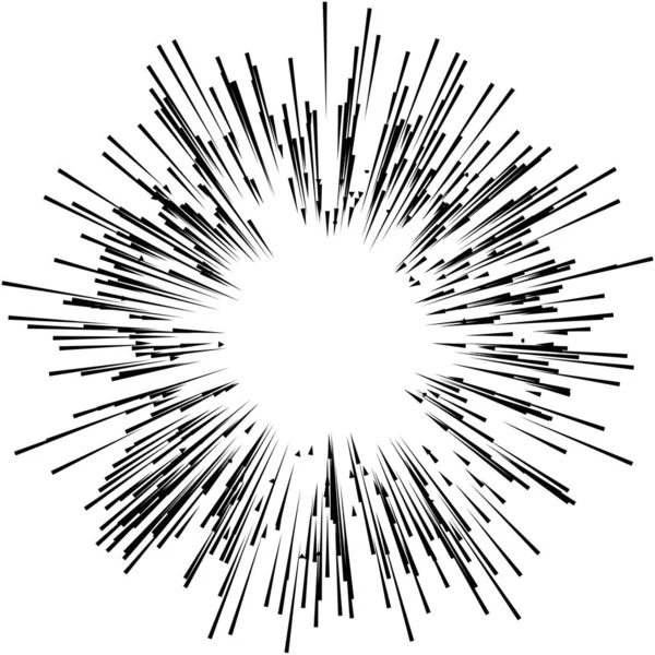 Rayos Dinámicos Radiales Radiantes Líneas Rayos Explosión Estelar Elemento Explosión — Vector de stock