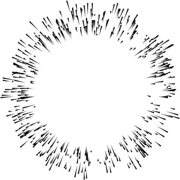 Rayos Dinámicos Radiales Radiantes Líneas Rayos Explosión Estelar Elemento Explosión — Vector de stock