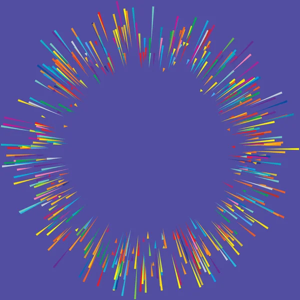 Rayos Dinámicos Radiales Radiantes Líneas Rayos Explosión Estelar Elemento Explosión — Vector de stock