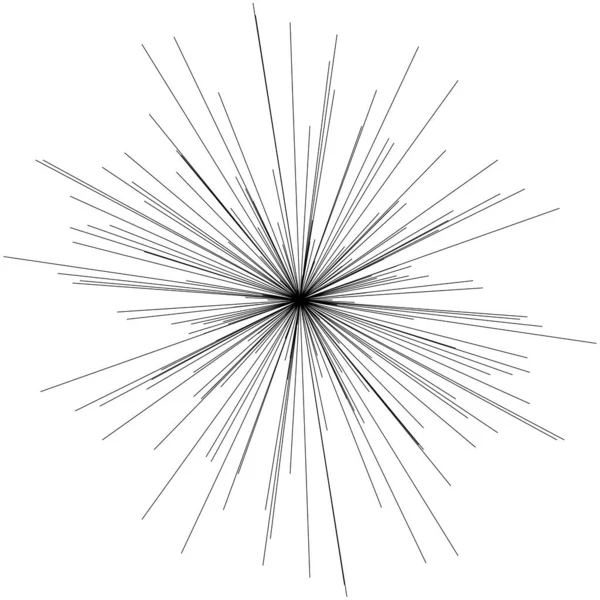 Radial Irradiando Raios Dinâmicos Vigas Linhas Starburst Elemento Sunburst Brilho — Vetor de Stock