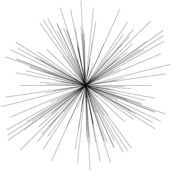 Радіальні Випромінюючі Динамічні Промені Лінії Променів Зоряна Брама Сонячна Брама — стоковий вектор