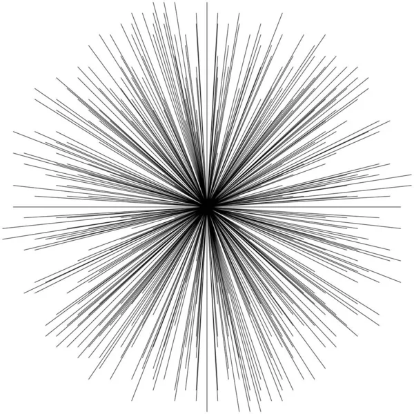 Rayons Radiaux Dynamiques Rayonnants Lignes Faisceaux Starburst Élément Sunburst Gloss — Image vectorielle