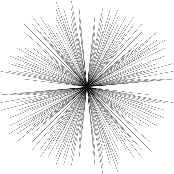 Радіальні Випромінюючі Динамічні Промені Лінії Променів Зоряна Брама Сонячна Брама — стоковий вектор