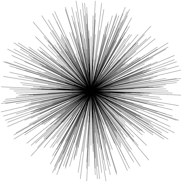 Radiale Dynamische Strahlen Strahllinien Starburst Sunburst Element Glanz Glanz Glanz — Stockvektor