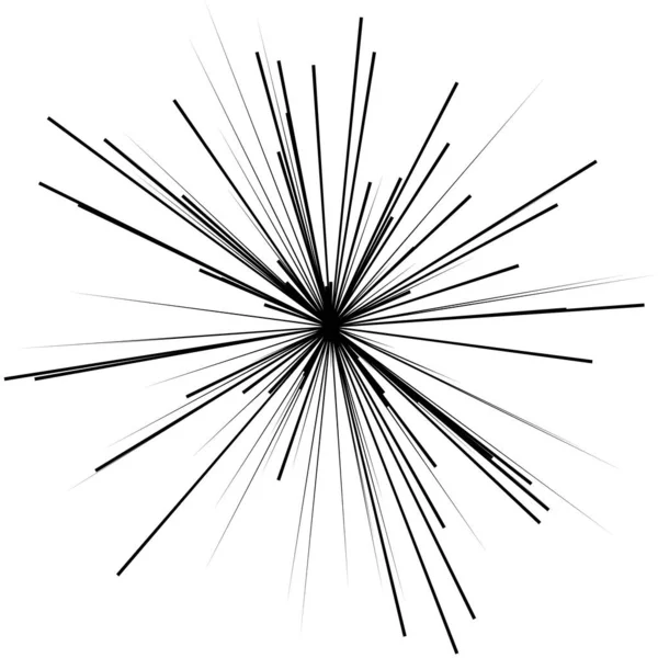 Rayons Radiaux Dynamiques Rayonnants Lignes Faisceaux Starburst Élément Sunburst Gloss — Image vectorielle