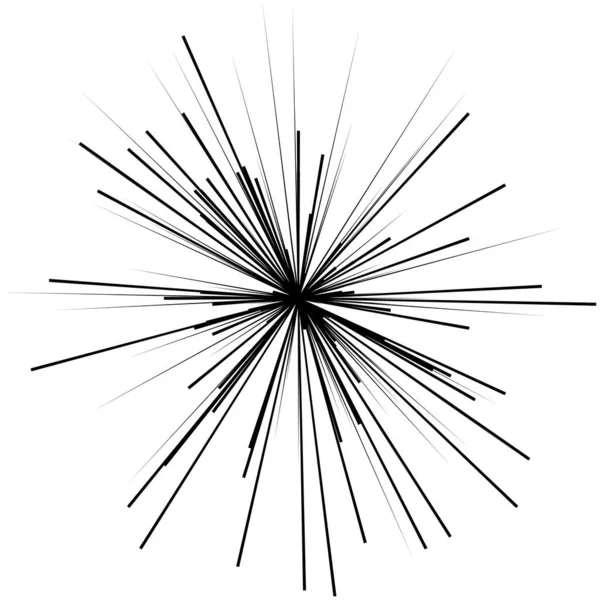 Promieniowanie Radioaktywne Promieniowanie Dynamiczne Linie Wiązki Odpalenie Pierwiastek Słoneczny Błysk — Wektor stockowy