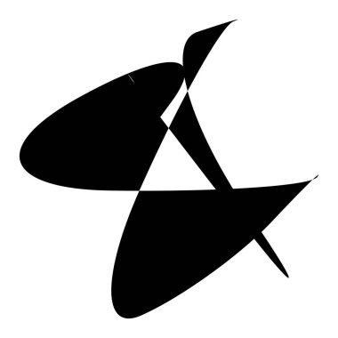 Rastgele kıvrımlı, kıvrımlı, serbest ve soyut şekiller. Kıvır, kıvır, kıvır, deformasyon efekti öğesi