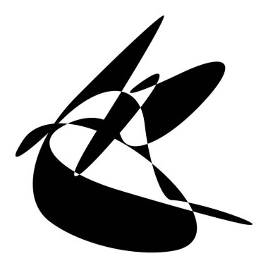 Rastgele kıvrımlı, kıvrımlı, serbest ve soyut şekiller. Kıvır, kıvır, kıvır, deformasyon efekti öğesi